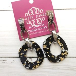 Sassy Jones Zaria Mixed Metals Dangle Earrings